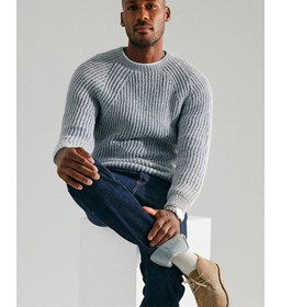 Herentrui met ronde hals gemaakt van Phildar Phil Lambswool 51