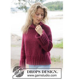 Gebreide oversized trui met col in zachte alpaca gemaakt van Handwerk accesoires