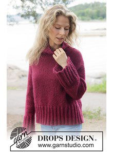 Gebreide oversized trui met col in zachte alpaca