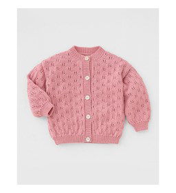 Kindervest met aansluitende halsboord gemaakt van Phildar Phil merinos 3,5