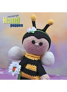 Handpop bij met bloemen