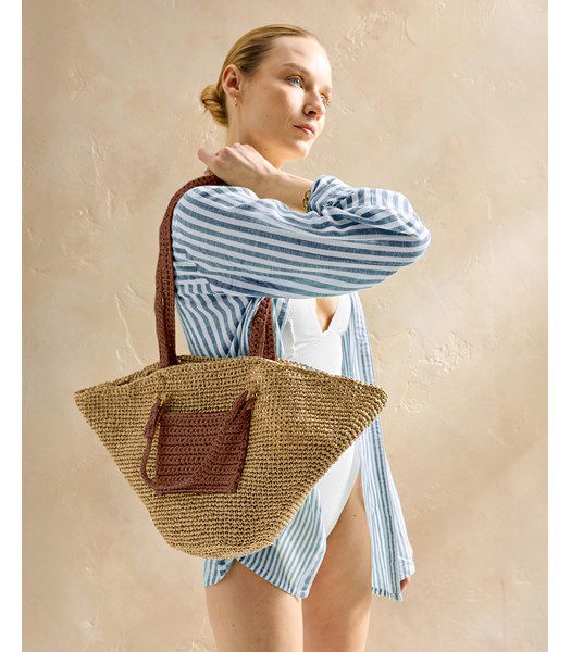 Haakpatroon taps toelopende tas met zakje