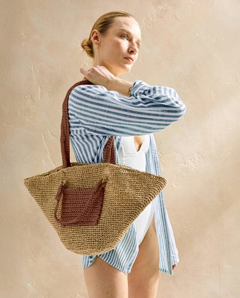 taps toelopende tas met zakje