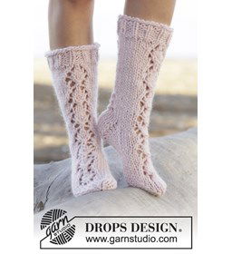 Sokken  gemaakt van Drops Snow - Eskimo