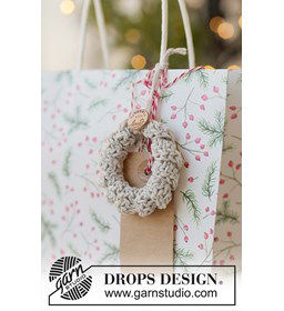 Cozy Holiday Wreath gemaakt van Drops Bomull lin