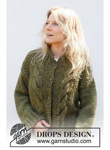 Damesvest met kabelpatroon en gerstekorrel