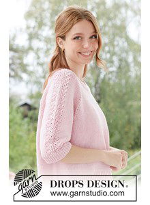 zomerse damestrui met kanten golfpatroon op de mouwen