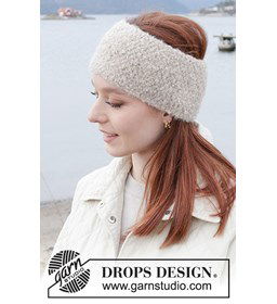 Hoofdband met gerstekorrel gemaakt van Drops Brushed Alpaca Silk