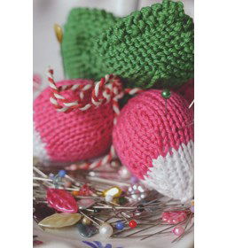 Sleutelhanger radijsjes gemaakt van Durable Coral