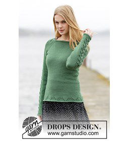 Gebreide trui gemaakt van Drops Cotton Merino