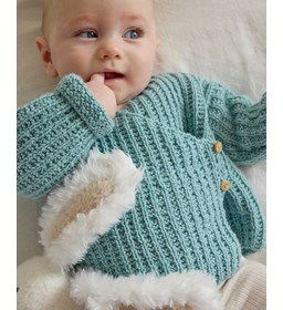 Wikkelvestje met knoopsluiting gemaakt van Phildar Phil Lambswool 51