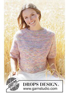 Zomers gebreid T-shirt met elegante raglanmouwen