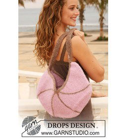 Gevilte DROPS tas in Eskimo. gemaakt van Drops Snow - Eskimo