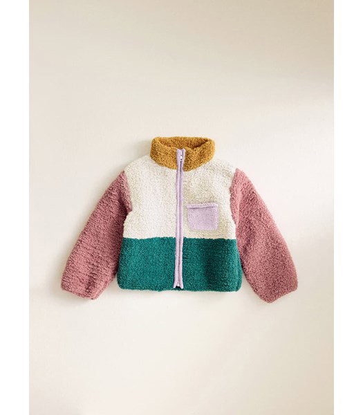Breipatroon sportieve teddy kinderjas Otis