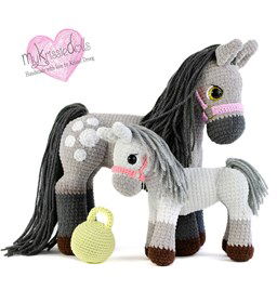 pony Silver en veulentje Pip gemaakt van Scheepjes Colour Crafter
