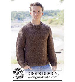 Stoere, naadloze herentrui top-down breien gemaakt van Naaiartikelen