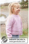 Breipatroon raglan kindertrui van DROPS Air van andere kant