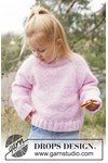 Breipatroon raglan kindertrui van DROPS Air van andere kant
