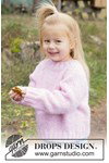Breipatroon raglan kindertrui van DROPS Air van andere kant