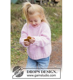 raglan kindertrui van DROPS Air gemaakt van Drops Air