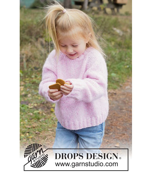 Breipatroon raglan kindertrui van DROPS Air