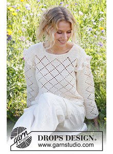 Damestrui trui met gerimpelde rand langs de mouwinzet