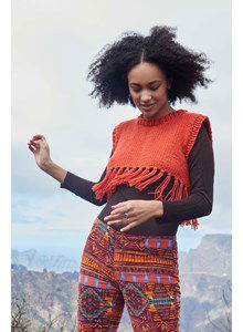 Crop top met franjes