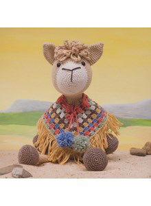 Alpaca knuffel met poncho