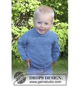 Kindertrui met raglan gemaakt van Drops Nepal
