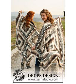 Deken van 6 vierkanten gemaakt van Drops Lima