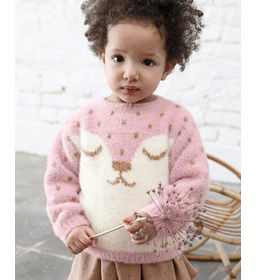 Meisjes trui gemaakt van knopen