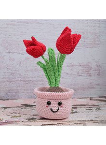 Bloempotje met tulpjes