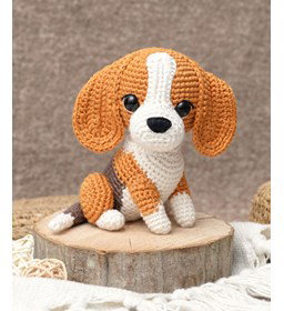 Molly de beagle gemaakt van Handwerk accesoires