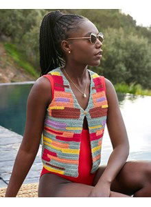 Giletje voor dames met v-hals