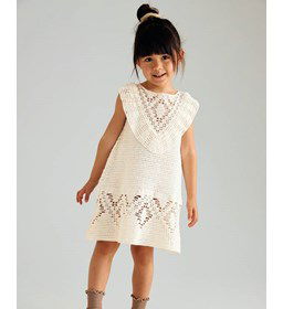 Romantisch jurkje gemaakt van Phildar Phil Perle 5