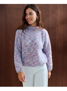 Trui met gevlekte print