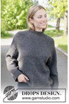 Breipatroon oversized damestrui met raglan en kabels van andere kant