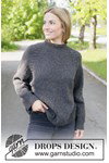 Breipatroon oversized damestrui met raglan en kabels van andere kant