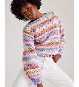 Gestreepte trui gemaakt van Phildar Phil Chic