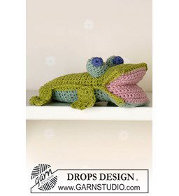 Kikker gemaakt van Drops Safran