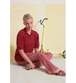 Damesvest met polokraag gemaakt van Lang Yarns Baby Cotton