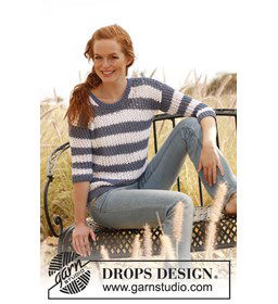 Gestreepte trui gemaakt van Drops Paris