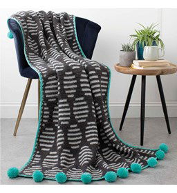 Deken floating points gemaakt van Scheepjes Colour Crafter