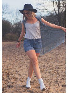 Damesgilet met franjes