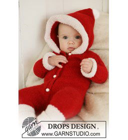 Kerst kruippak gemaakt van Drops Alpaca