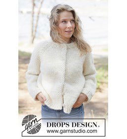 Snel gebreid chunky vest met raglan & punnikrand gemaakt van knopen