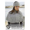 Gebreide poncho en hoofdband