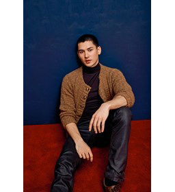 Herenvest met knoopsluiting gemaakt van Lang Yarns Baby Lama