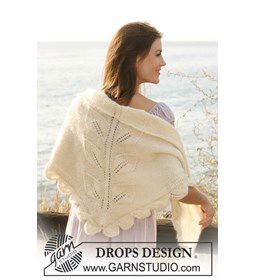 omslagdoek met blaadjes 