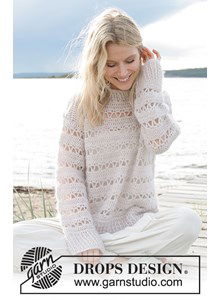 Damestrui met gehaakte zigzaggende lijnenpatroon